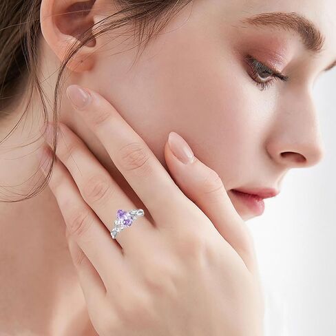 Wasee Natural Moss Agate Ring And Birthstone Ring 925 Sterling Silver Engagement Wedding Promise Ring Jewelry for Women in Saudi Arabia