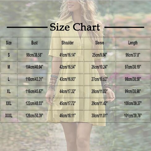 Womens Button Down Dresses Linen V-Neck Collared Mini Dress Summer Casual Short Sleeve Tiered Flowy Sundresses in Saudi Arabia