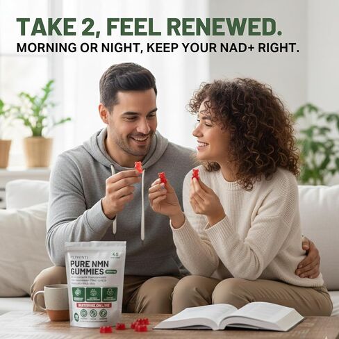 Pure NMN Gummies 1000mg – NAD+ Precursor Blend with Resveratrol, TMG, CoQ10, Quercetin & Vitamin C – Ideal for Energy, Healthy Aging, Daily Wellness, Vitality – Watermelon Lime, 90 Gummies in Kuwait
