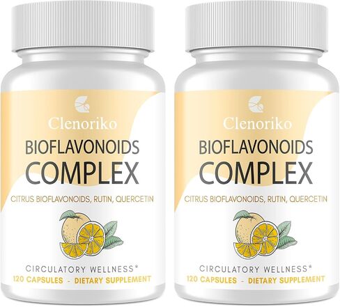Citrus Bioflavonoids 1000mg with Quercetin & Rutin - Bioflavonoids for Antioxidant & Circulation*, Flavonoids Supplements - Standardized to 50% Hesperidin, 120 Capsules (60-Day Supply) in Kuwait