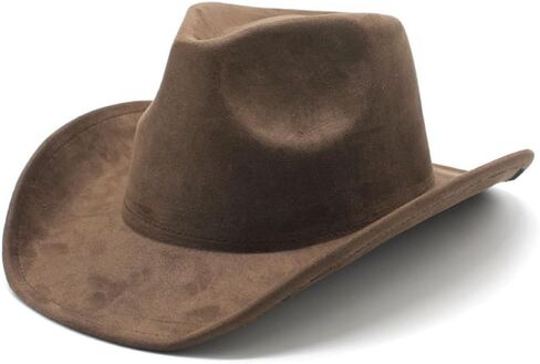 White Western Cowboy Hat, Felt Material, Wide Brim in Kuwait