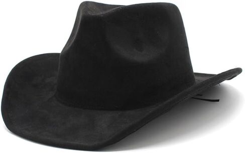 White Western Cowboy Hat, Felt Material, Wide Brim in Kuwait