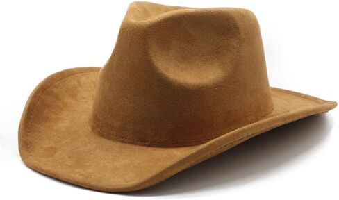 White Western Cowboy Hat, Felt Material, Wide Brim in Kuwait