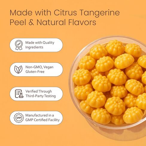 NaturaLife Labs Creatine Monohydrate Gummies - 5g per Serving - Tangerine Flavor - 120 Gummies - Gluten-Free, Non-GMO, Vegan, Sugar Free in Kuwait