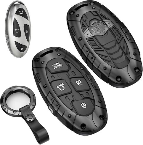 7 Buttons Compatible with Hyundai Key Fob Cover Accessories, Fits for Sonata Santa Fe Tucson KONA Grandeur Ioniq 6,Heavy Metal Key Fob Cover for Hyundai (7 Buttons) in Saudi Arabia