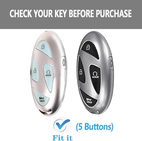 7 Buttons Compatible with Hyundai Key Fob Cover Accessories, Fits for Sonata Santa Fe Tucson KONA Grandeur Ioniq 6,Heavy Metal Key Fob Cover for Hyundai (7 Buttons) in Saudi Arabia