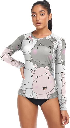 Rash Guard for Women UPF 50+ Swim Shirts Long Sleeve Sun Protection Beach Surfing Swimming Tops in Saudi Arabia