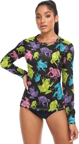 Rash Guard for Women UPF 50+ Swim Shirts Long Sleeve Sun Protection Beach Surfing Swimming Tops in Saudi Arabia