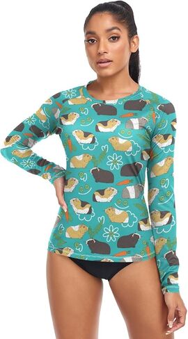 Rash Guard for Women UPF 50+ Swim Shirts Long Sleeve Sun Protection Beach Surfing Swimming Tops in Saudi Arabia
