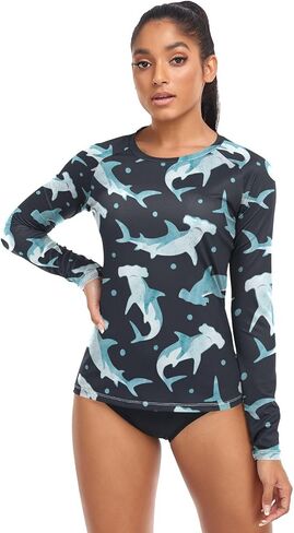 Rash Guard for Women UPF 50+ Swim Shirts Long Sleeve Sun Protection Beach Surfing Swimming Tops in Saudi Arabia