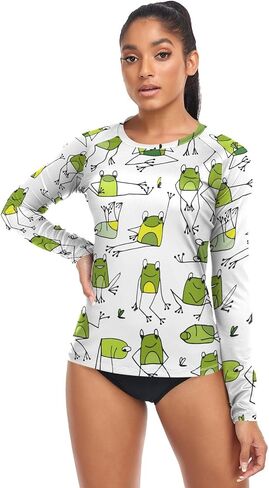 Rash Guard for Women UPF 50+ Swim Shirts Long Sleeve Sun Protection Beach Surfing Swimming Tops in Saudi Arabia