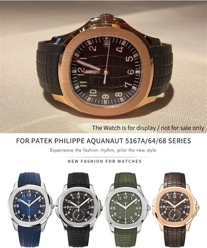لباتيك فيليب Aquanaut 5164A-001 دبابيس معدنية حزام ساعة 21 مللي متر حزام ساعة مطاطي in Kuwait