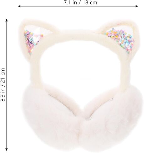 OSALADI Cute Cat Earmuffs Winter Warm Plush Ear Covers Foldable Soft Protective Ear Warmers for Boys and Outdoor Cold Weather in Kuwait