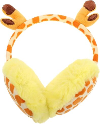 Toyvian Winter Earmuffs Soft Plush Ear Warmer Headband with Giraffe Ears Adjustable Cold Weather Protection for Boys in Kuwait