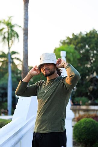 Natural Hemp Bucket Hat – Handmade Lightweight Sun Hat for Men & Women – Eco-Friendly, Breathable, Packable Hat for Travel, Beach, Hiking, and Outdoor Adventures - Natural in Kuwait