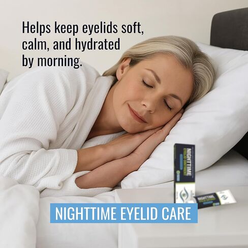 NOVEHA NIGHTTIME Eyelid Ointment Night Gel For Dry Eye Relief | Long Lasting Moisturizer Preservative Free | Moisturizing Cream for Night, External Use Only | 0.35 Oz / 10 gr in Kuwait