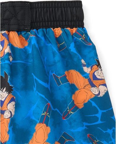 Dragon Ball Z Boys Bathing Suit All Over Print Swim Trunks Energy Blue Son Goku (US, Numeric, 10, 12, Regular) in Saudi Arabia