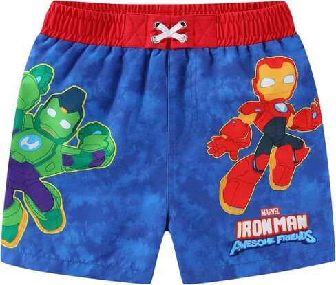 Marvel Iron Man Awesome Friends Boys UPF 50+ Swim Trunks Shorts Bathing Suit for Toddler and Big Kids in Kuwait