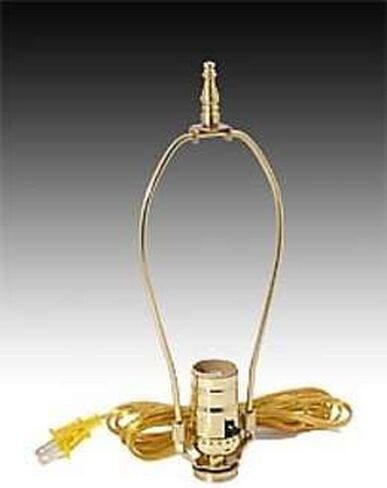 B&P Lamp® #1 Oil to Elec. Adapter w/Harp with Clear Gold Cord in Kuwait
