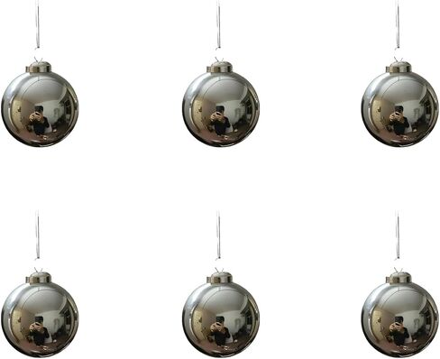 6 Pack 2.4 Inch(6cm) 304 Stainless Steel Gazing Ball,Hanging Ornaments for Christmas Tree, Wedding, Home, Party,Commercial Decor, Gold in Kuwait