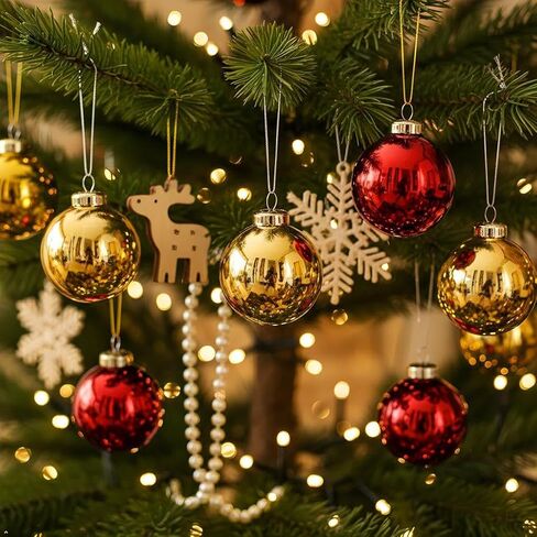 6 Pack 2.4 Inch(6cm) 304 Stainless Steel Gazing Ball,Hanging Ornaments for Christmas Tree, Wedding, Home, Party,Commercial Decor, Gold in Kuwait