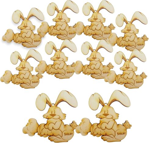 Personalized Easter Bunny Ornaments, Easter Tree Decorations and Ornaments, Handmade in The USA in Kuwait