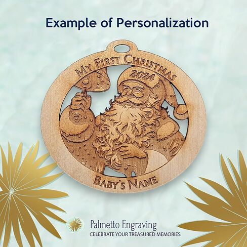 Personalized Baby's First Christmas Ornament, My First Christmas Keepsake, Baby Girl & Boy Tree Decoration in Saudi Arabia