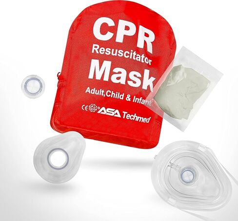 ASA TECHMED Lifeguard First Aid Kit - Includes Lifeguard Fanny Pack/Hip Pack, CPR Kit and 72-Piece First Aid Kit Red (Guard Cross) in Kuwait