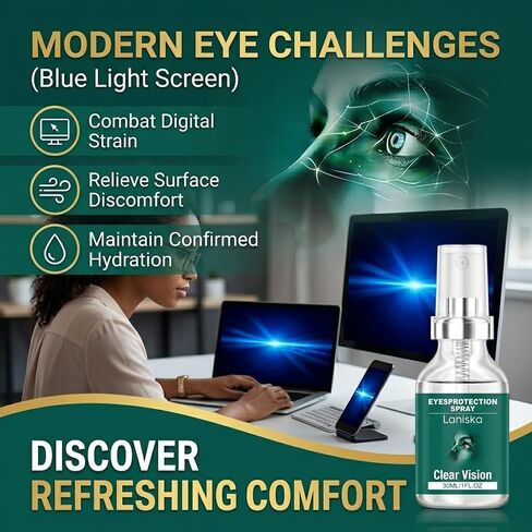 Lutein Eye Spray — Relieves Eye Fatigue, Hydrates & Moisturizes- 2 Bottles, 30ml Each in Kuwait