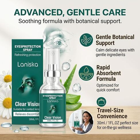 Lutein Eye Spray — Relieves Eye Fatigue, Hydrates & Moisturizes- 2 Bottles, 30ml Each in Kuwait