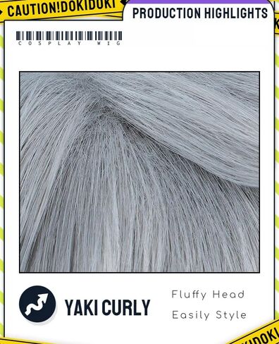 KIRA KIRA Tilll Cosplay Wig 32cm/12.6’’ Anime Alienn Stagee Tilll Cosplay Wig Short Straight Grey Hair for Halloween (30cm) in Kuwait