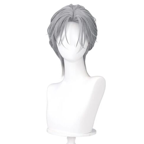 KIRA KIRA Tilll Cosplay Wig 32cm/12.6’’ Anime Alienn Stagee Tilll Cosplay Wig Short Straight Grey Hair for Halloween (30cm) in Kuwait