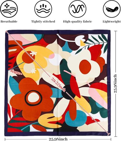 4Pcs Head Scarf for Women Like Silk Scarf Hair Bandana Square Scarf Fashion Accessories lightweight 26“ in Saudi Arabia