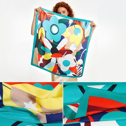 4Pcs Head Scarf for Women Like Silk Scarf Hair Bandana Square Scarf Fashion Accessories lightweight 26“ in Saudi Arabia