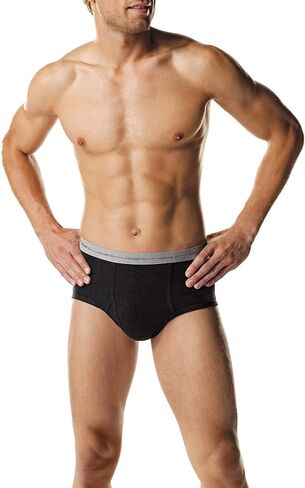 Hanes Men's Cotton Briefs Cool Dri Mid-Rise Sport Styling 5-Pack FreshIQ (Assorted- 5-Pack Briefs, 2XL) in Kuwait