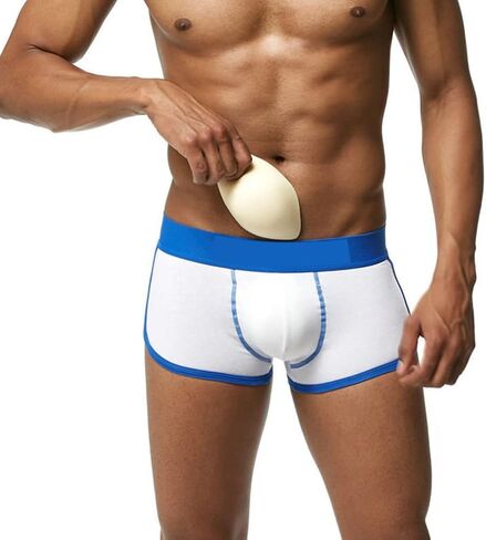 VALICLUD Men Underwear Sponge Pad Cushion for Swim Briefs and Sports Underwear 3-Pack Soft Lightweight Enhancing Pads 5.70X4.52X0.27In Assorted Color in Kuwait