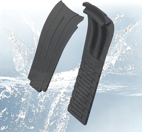 Juntan 20mm 21mm 22mm Rubber Watch Band, Curved End Replacement Strap Compatible for Rolex Submariner, Daytona, Yachtmaster, GMT-Master, Explorer, Seiko Tudor Omega, Soft Silicone Strap Without Clasp in Kuwait