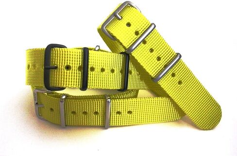 NATO-G10® Xtreme YELLOW Strap Heavy Ballistic G10 Nylon UTC Sport Dive Military Smart watch band USA Stock 20mm 22mm in Saudi Arabia