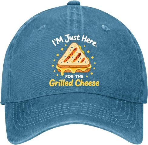 I'm Just Here for The Grilled Cheese Hats for Men Fashion Washed Distressed in Kuwait