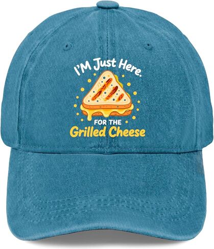 I'm Just Here for The Grilled Cheese Hats for Men Fashion Washed Distressed in Kuwait