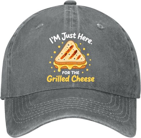 I'm Just Here for The Grilled Cheese Hats for Men Fashion Washed Distressed in Kuwait