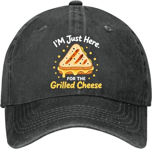 I'm Just Here for The Grilled Cheese Hats for Men Fashion Washed Distressed in Kuwait