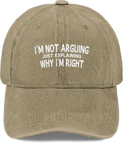 I'm Just Explainin' Why I'm Right Hats for Womens Stylish Washed Distressed in Kuwait