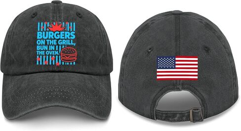 Burgers On The Grill Bun in The Oven Hats for Womens Soft Washed Distressed in Kuwait