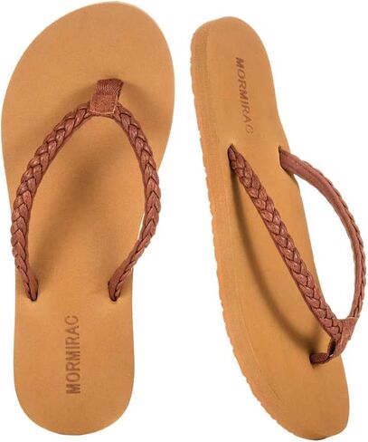 Womens Slim Braided Comfortable Flip Flops Summer Beach Thong Sandals Arch Support Non Slip in Saudi Arabia