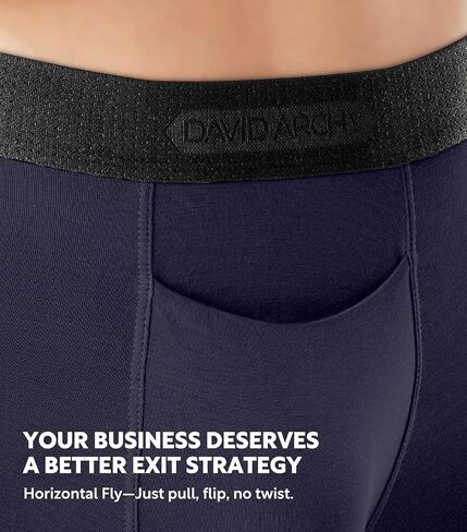 ملابس داخلية قصيرة للرجال من DAVID ARCHY، ملابس داخلية بوكسر مريحة مع سهولة الوصول إليها، ملابس داخلية من الخيزران الصناعي قابلة للتنفس in Kuwait