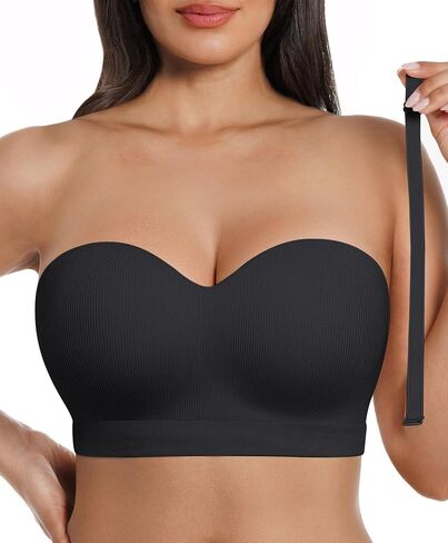 حمالة صدر بدون حمالات من SHAPELLX للنساء حمالة صدر لاسلكية بدون خياطة مبطنة بحمالة صدر غير قابلة للانزلاق وقابلة للتحويل in Kuwait