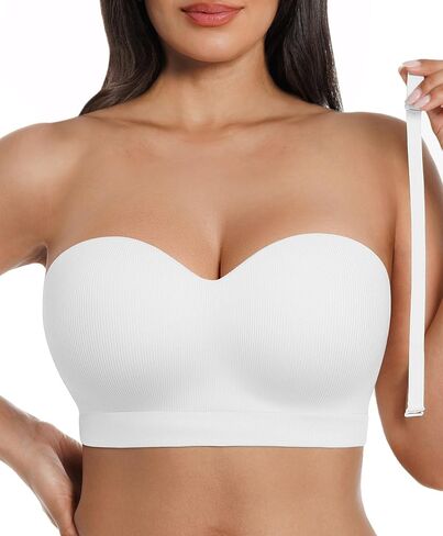 حمالة صدر بدون حمالات من SHAPELLX للنساء حمالة صدر لاسلكية بدون خياطة مبطنة بحمالة صدر غير قابلة للانزلاق وقابلة للتحويل in Kuwait
