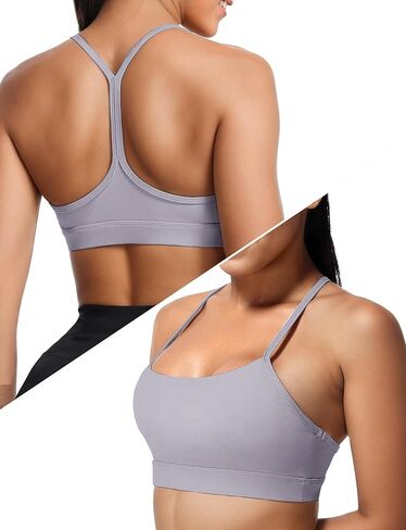 Buauty Sports Bra for Women, Y Back Light Support Workout Bra with Removable Pads for Yoga Pilates Gym in Kuwait