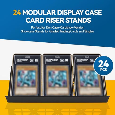 MARINOVA 24 Modular Display Case Card Riser Stands： Perfect for Zion Case-Cardshow Vendor Showcase Stands for Graded Trading Cards and Singles in Saudi Arabia